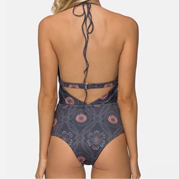 Tavik swimsuit Emma halter tie back beaded detail lined medium NEW - Picture 2 of 7